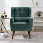 Fauteuil d'appoint en tissu chenille avec accoudoirs