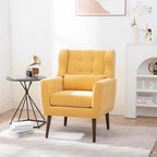 Fauteuil d'appoint en tissu chenille avec accoudoirs