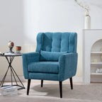 Fauteuil d'appoint en tissu chenille avec accoudoirs