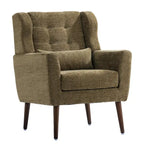 Fauteuil d'appoint en tissu chenille avec accoudoirs