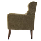 Fauteuil d'appoint en tissu chenille avec accoudoirs