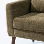 Fauteuil d'appoint en tissu chenille avec accoudoirs