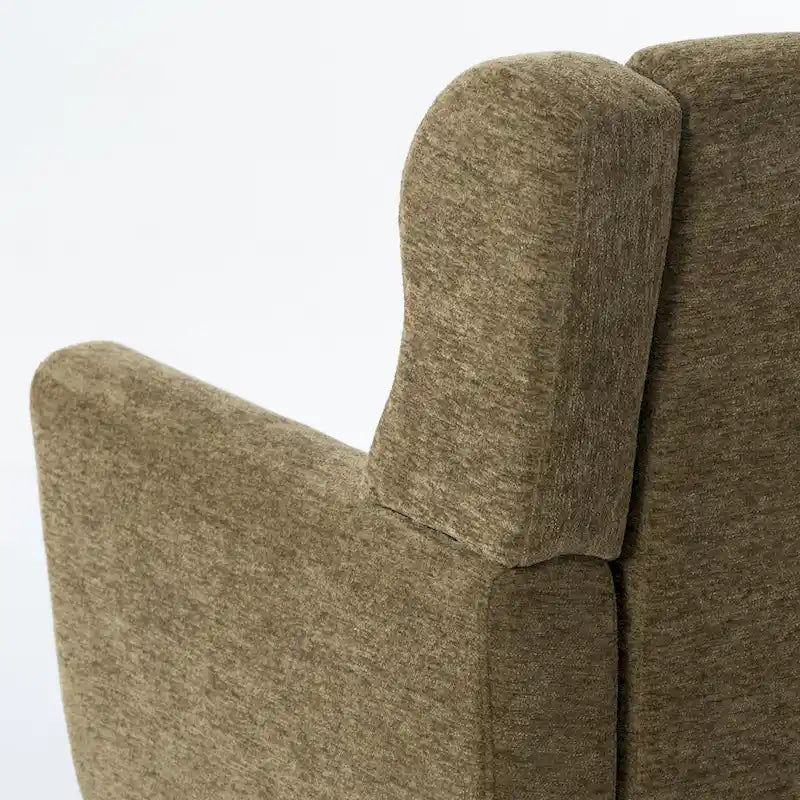 Fauteuil d'appoint en tissu chenille avec accoudoirs