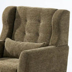 Fauteuil d'appoint en tissu chenille avec accoudoirs