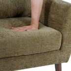 Fauteuil d'appoint en tissu chenille avec accoudoirs
