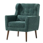 Fauteuil d'appoint en tissu chenille avec accoudoirs
