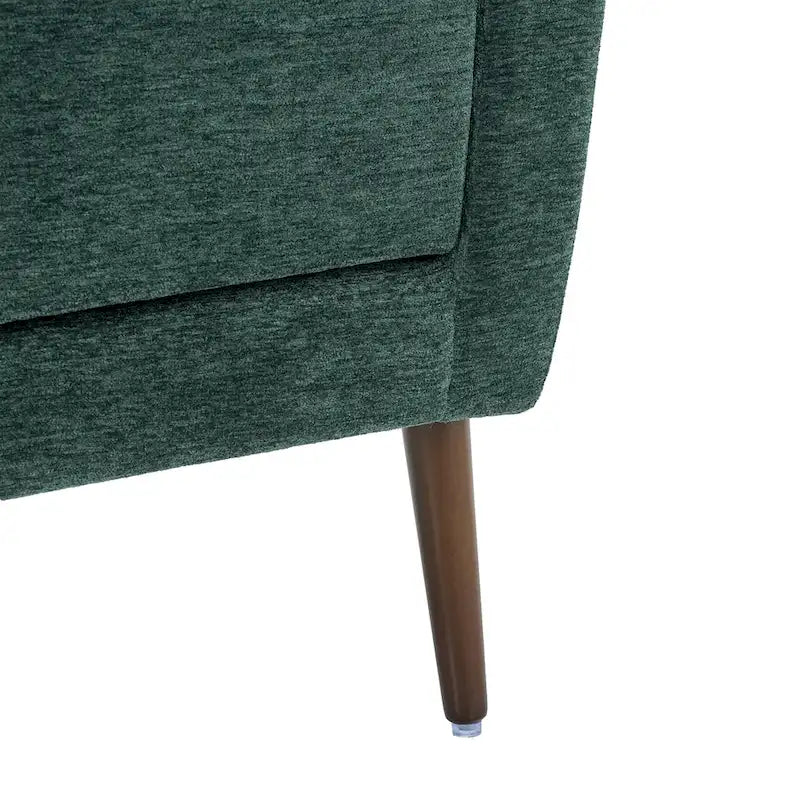 Fauteuil d'appoint en tissu chenille avec accoudoirs