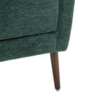 Fauteuil d'appoint en tissu chenille avec accoudoirs