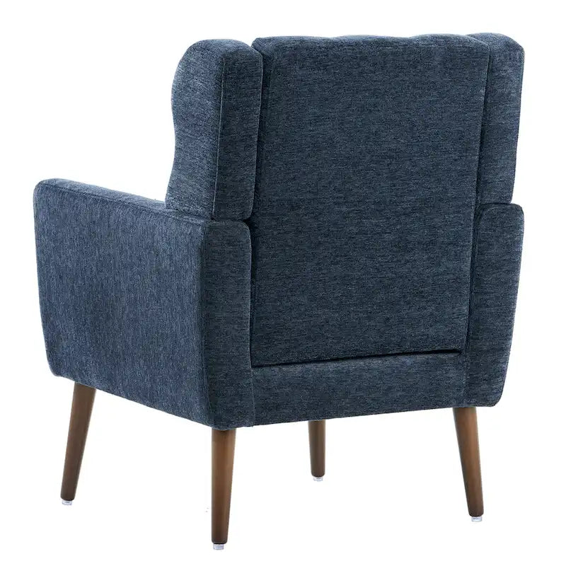 Fauteuil d'appoint en tissu chenille avec accoudoirs