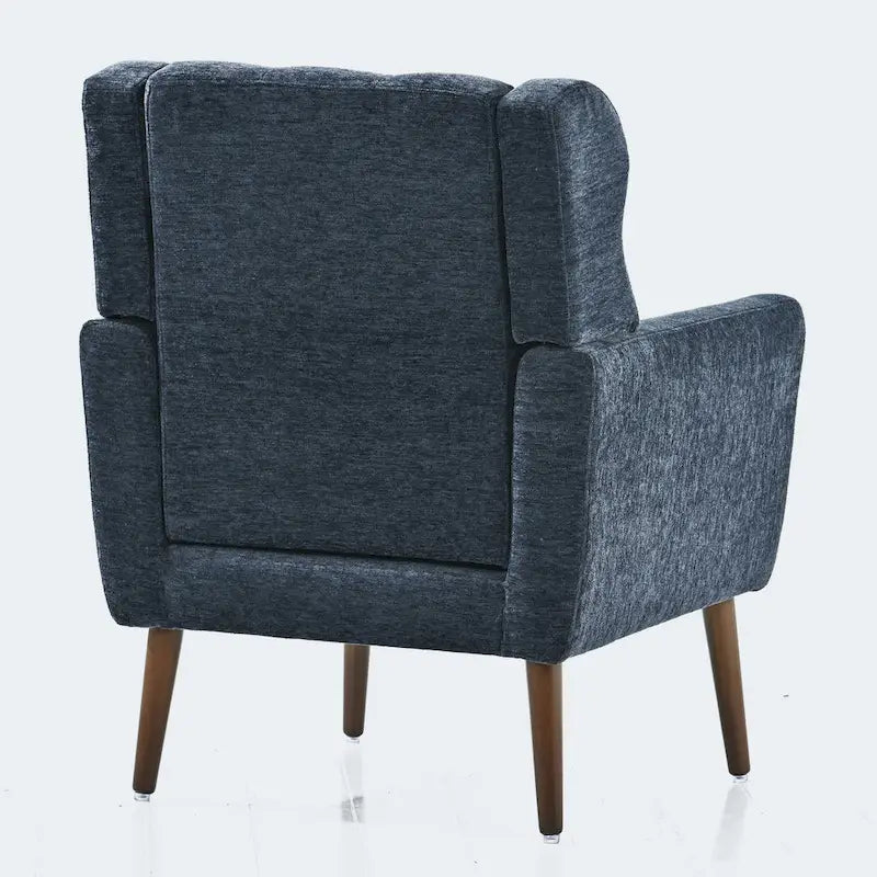 Fauteuil d'appoint en tissu chenille avec accoudoirs