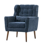Fauteuil d'appoint en tissu chenille avec accoudoirs