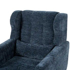 Fauteuil d'appoint en tissu chenille avec accoudoirs
