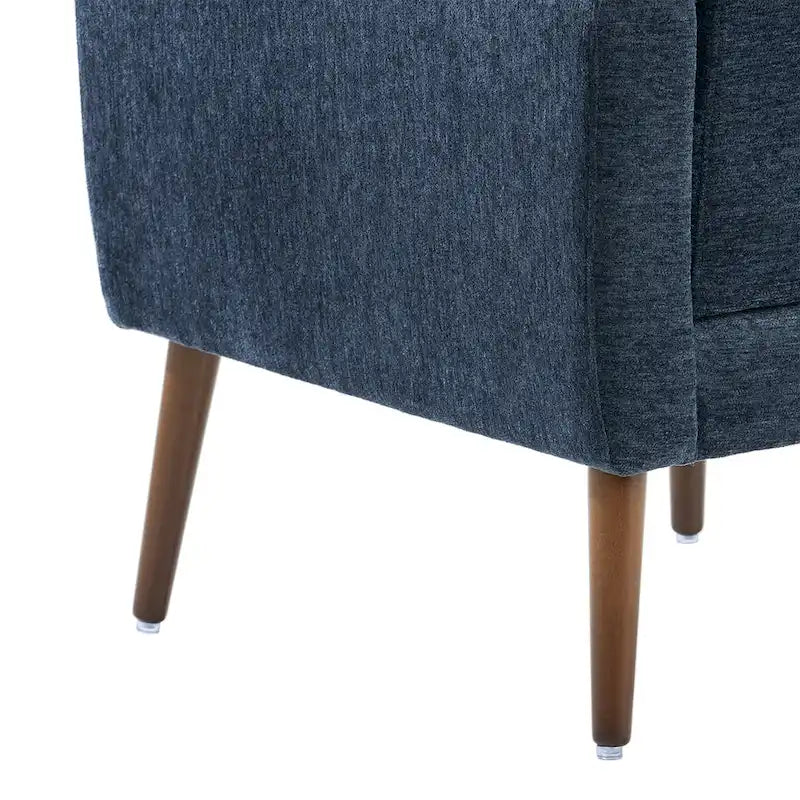 Fauteuil d'appoint en tissu chenille avec accoudoirs