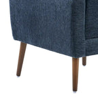 Fauteuil d'appoint en tissu chenille avec accoudoirs