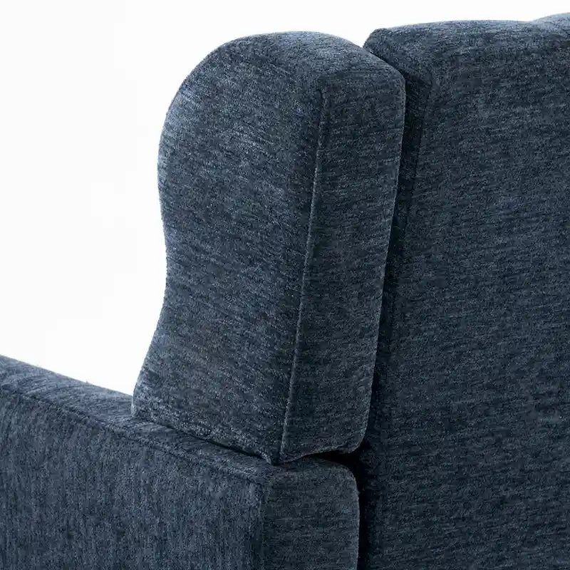 Fauteuil d'appoint en tissu chenille avec accoudoirs