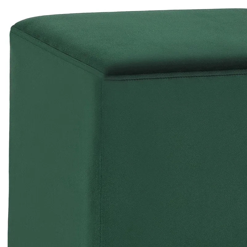 Pouffe repose-pieds Adeco tabouret coiffeuse avec garniture dorée