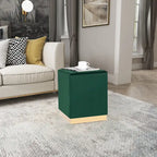Pouffe repose-pieds Adeco tabouret coiffeuse avec garniture dorée
