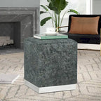 Pouffe repose-pieds Adeco tabouret coiffeuse avec garniture dorée