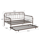 Lit de repos pleine grandeur en métal bronze Darren par iNSPIRE Q Classic