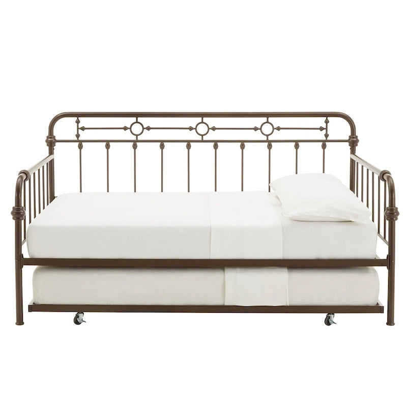 Lit de repos pleine grandeur en métal bronze Darren par iNSPIRE Q Classic