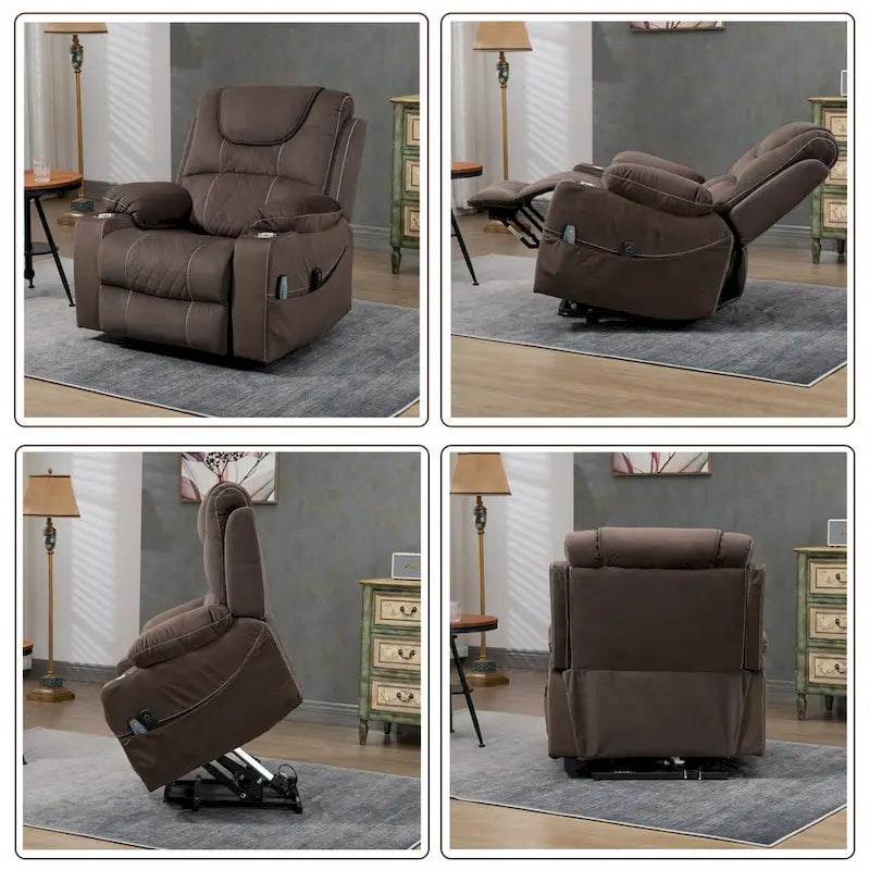 Fauteuil inclinable électrique surdimensionné Fauteuil élévateur électrique pour personnes âgées, 180 kg