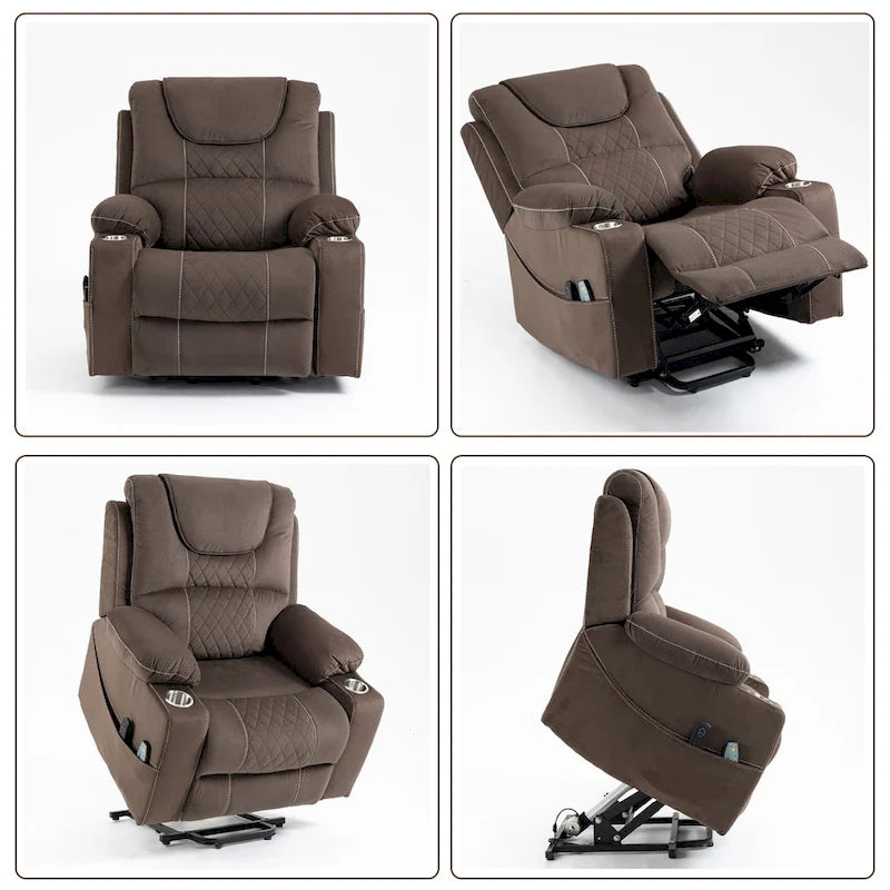 Fauteuil inclinable électrique surdimensionné Fauteuil élévateur électrique pour personnes âgées, 180 kg