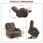 Fauteuil inclinable électrique surdimensionné Fauteuil élévateur électrique pour personnes âgées, 180 kg