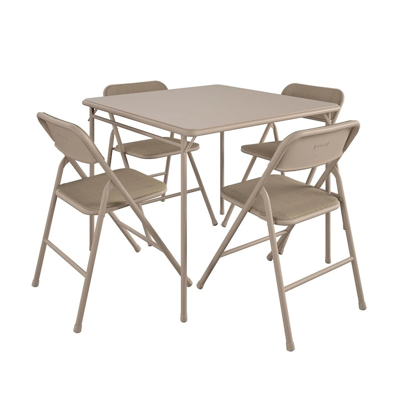 Ensemble table pliante en vinyle et chaises en tissu 5 pièces COSCO - 5 pièces