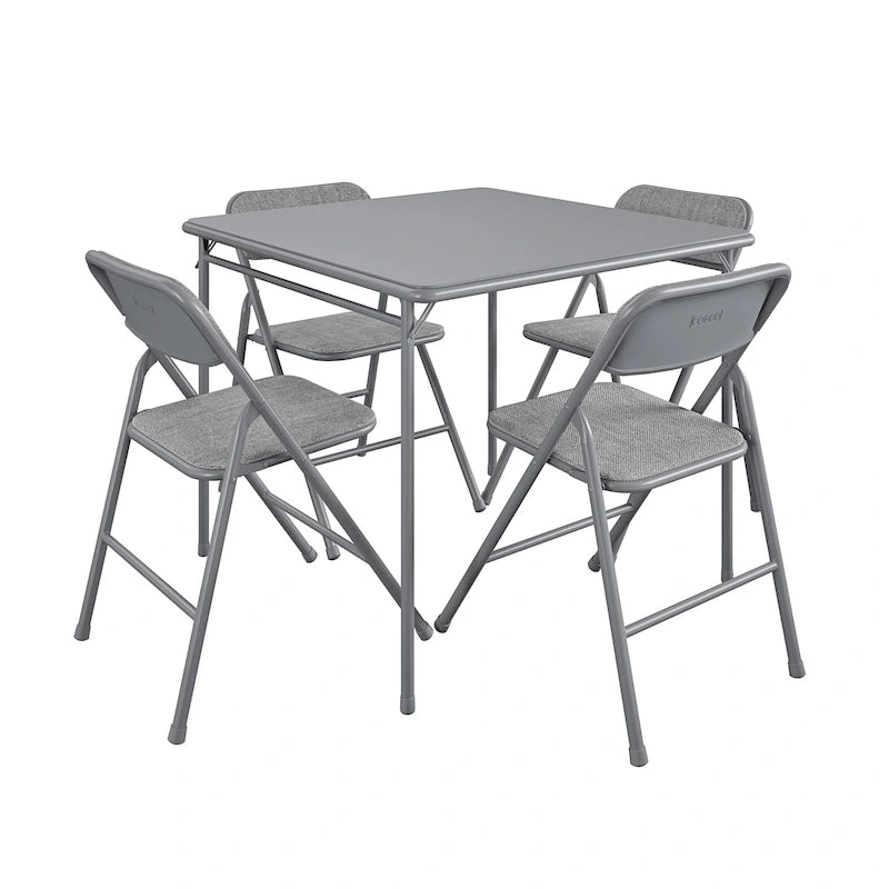 Ensemble table pliante en vinyle et chaises en tissu 5 pièces COSCO - 5 pièces