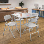 Ensemble table pliante en vinyle et chaises en tissu 5 pièces COSCO - 5 pièces
