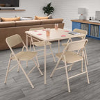 Ensemble table pliante en vinyle et chaises en tissu 5 pièces COSCO - 5 pièces