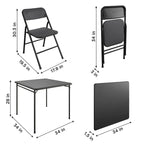 Ensemble table pliante en vinyle et chaises en tissu 5 pièces COSCO - 5 pièces