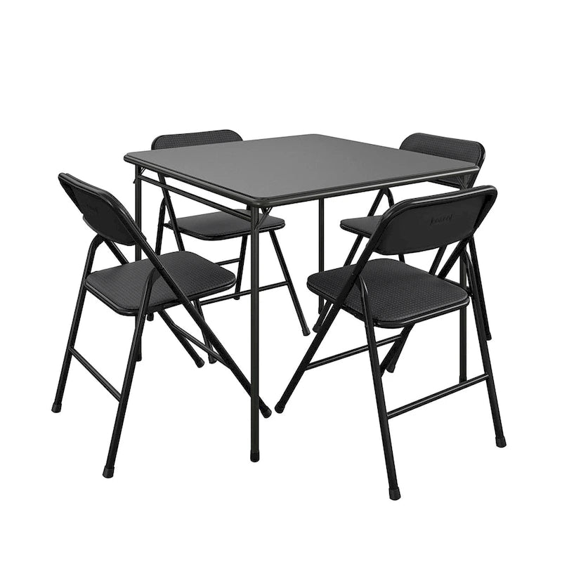 Ensemble table pliante en vinyle et chaises en tissu 5 pièces COSCO - 5 pièces