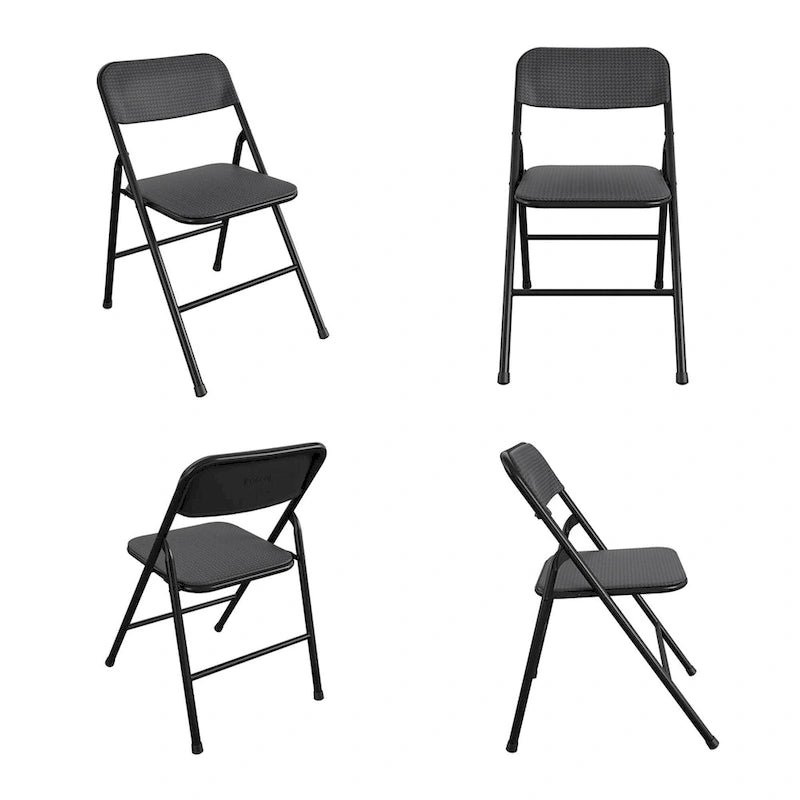Ensemble table pliante en vinyle et chaises en tissu 5 pièces COSCO - 5 pièces