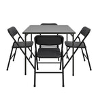 Ensemble table pliante en vinyle et chaises en tissu 5 pièces COSCO - 5 pièces