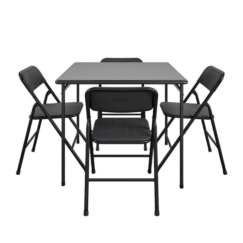 Ensemble table pliante en vinyle et chaises en tissu 5 pièces COSCO - 5 pièces