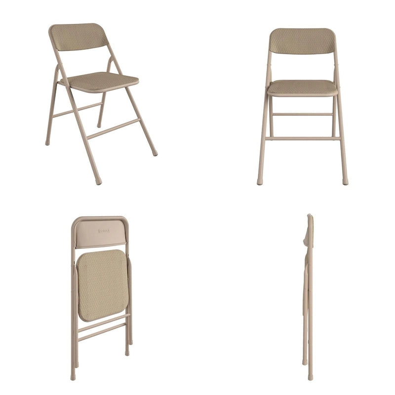 Ensemble table pliante en vinyle et chaises en tissu 5 pièces COSCO - 5 pièces