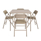 Ensemble table pliante en vinyle et chaises en tissu 5 pièces COSCO - 5 pièces
