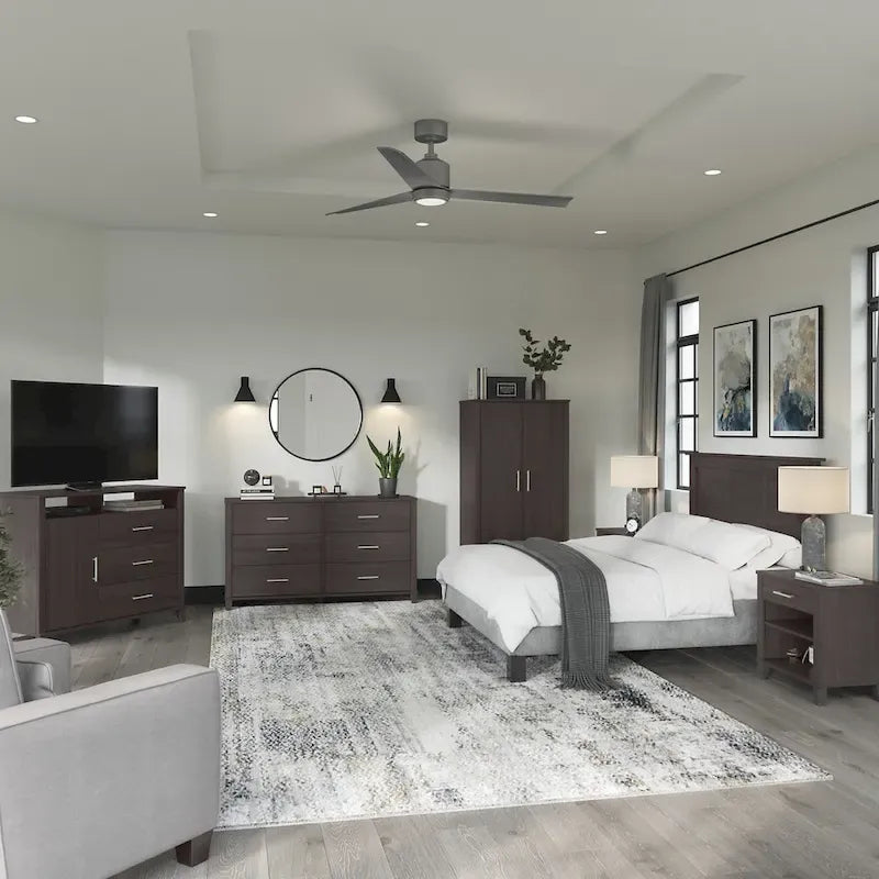 Ensemble de chambre 6 pièces pleine/grand lit Somerset par Bush Furniture