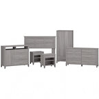 Ensemble de chambre 6 pièces pleine/grand lit Somerset par Bush Furniture