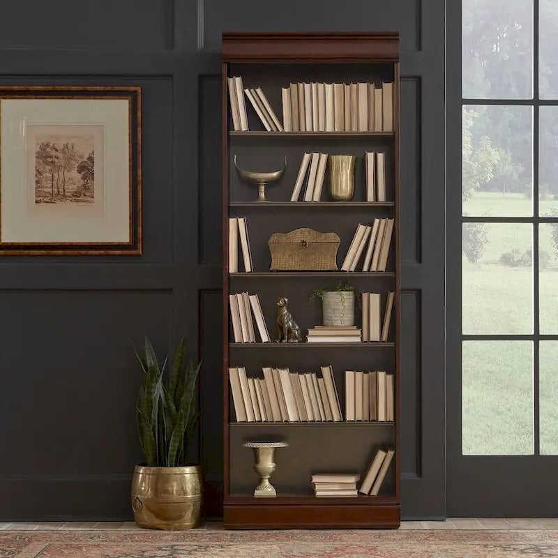 Bibliothèque 84 po au fini bois brun – Un seul utilisateur