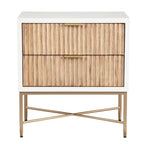 Table de chevet en bois à 2 tiroirs Origins by Alpine Larsen
