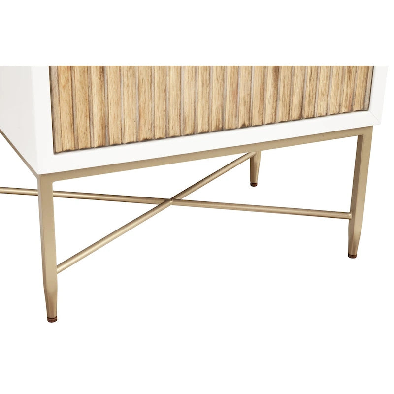 Table de chevet en bois à 2 tiroirs Origins by Alpine Larsen