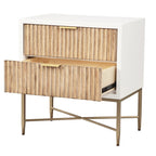 Table de chevet en bois à 2 tiroirs Origins by Alpine Larsen