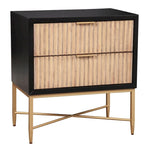 Table de chevet en bois à 2 tiroirs Origins by Alpine Larsen