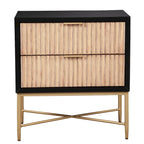 Table de chevet en bois à 2 tiroirs Origins by Alpine Larsen