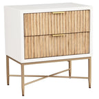 Table de chevet en bois à 2 tiroirs Origins by Alpine Larsen