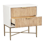 Table de chevet en bois à 2 tiroirs Origins by Alpine Larsen
