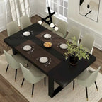 Business Furniture 86.6W x 47.2D Conference Table with Wood Base Desk