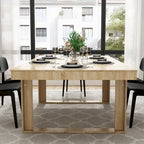 Table de conférence rectangulaire Chêne/Noir, 220 cm (L) × 120 cm (P), 8 places